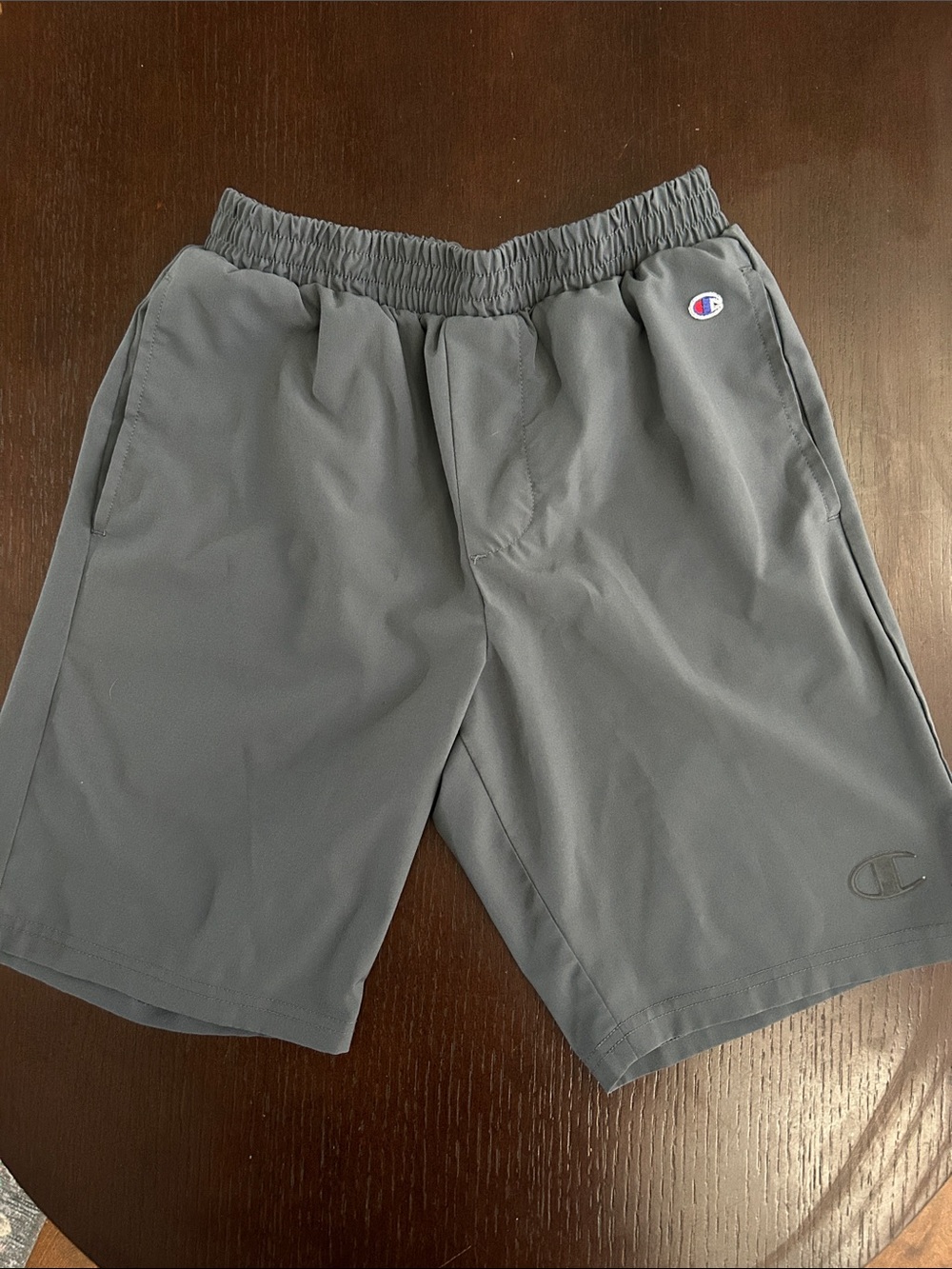 Champion Boys Charcoal Athletic Shorts with Elastic Waist